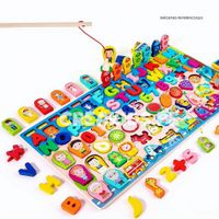 Tablero Montessori 8 en 1 de Actividades y Rompecabezas para Niños