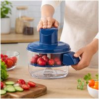 PELADOR ELECTRICO AUTOMÁTICO Y RECARGABLE DE FRUTAS Y VERDURAS COLOR AZUL.