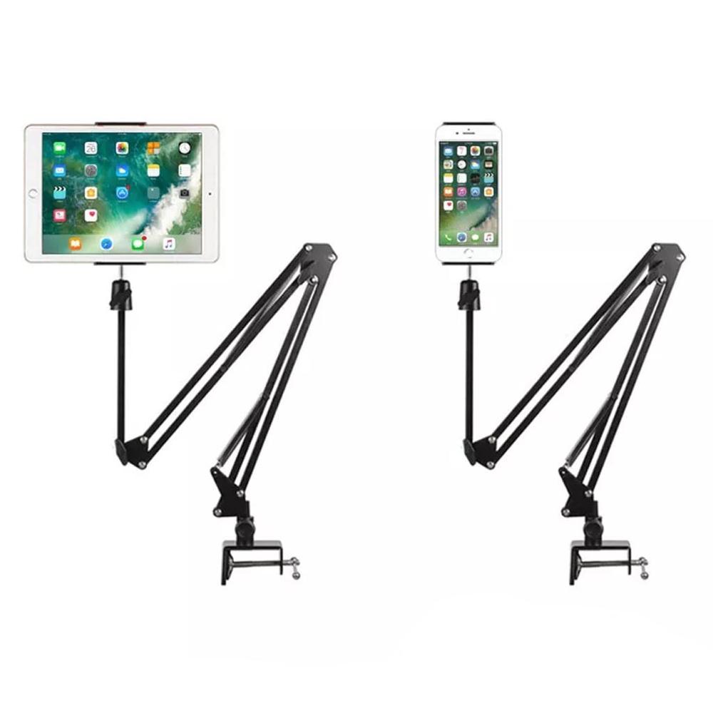 Soporte de brazo largo flexible para tablet ipad 360 grados escritorio