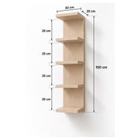 Zapatera de melamine 100x30x20x1.8 cm Toquilla