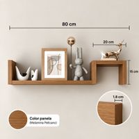 Repisa flotante de melamine para hogar 80x15x1.8 cm Panela