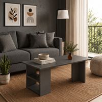 Mesa de centro rectangular Aaron negra Muebleo.pe