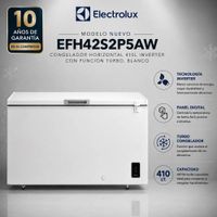 Congelador Horizontal Electrolux 410L Inverter con Función Turbo -  EFH42S2P5AW