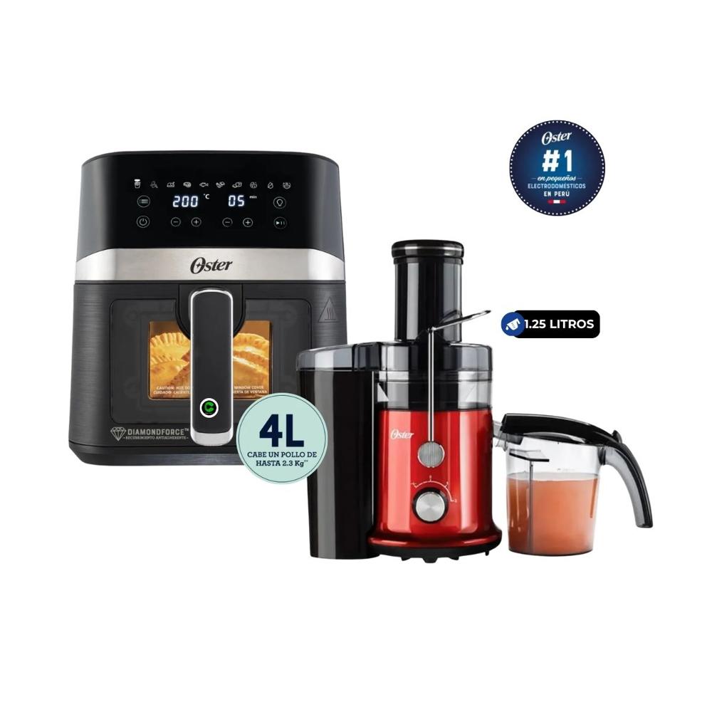 Combo Extractor de Jugos FPSTJE320R de 600 W y Freidora de A