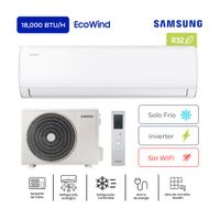 Ecowind Inverter Wall-mount Refrigerante R32 Sólo Frio  18000 BTU