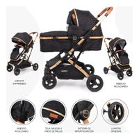 Coche Moises Para Bebe Grand Evos Black