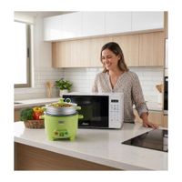 ombo Horno Microondas Digital 20 litros POGGE2701 y Olla Arrocera Oster 3 en 1 de 10 tazas