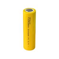 Batería Litio Recargable 18650 S/Pin 2000mAh 3.7V Opalux ICR 18650 Amarillo