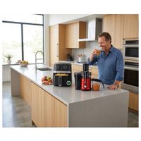 Combo Extractor de Jugos FPSTJE320R de 600 W y Freidora 4 Litros CKSTAF401MDF