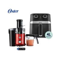 Combo Extractor de Jugos FPSTJE320R de 600 W y Freidora de Aire Manual 4 Litros