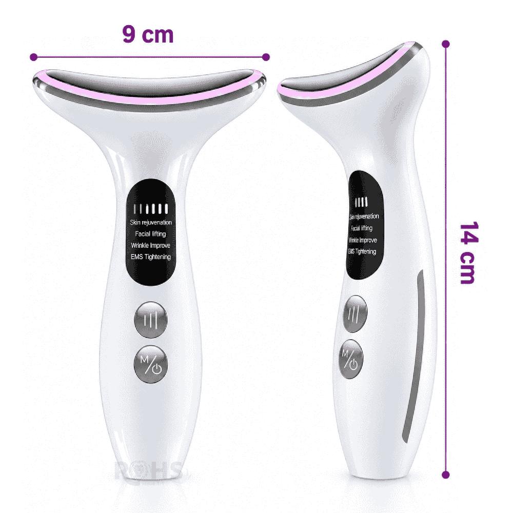 Masajeador de Papada Face Lifting EMS - Calor Vibración y Luz LED