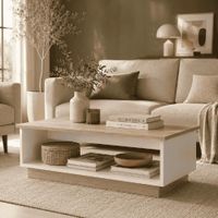 Mesa de centro rectangular Siena amaderado Muebleo.pe
