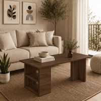 Mesa de centro rectangular Aaron caramelo Muebleo.pe
