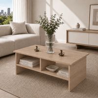 Mesa de centro rectangular Kova color madera Muebleo.pe