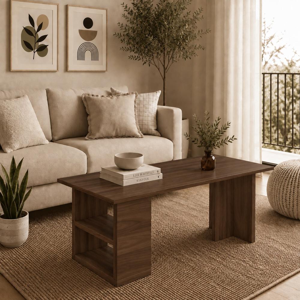 Mesa de centro rectangular Aaron caramelo Muebleo.pe