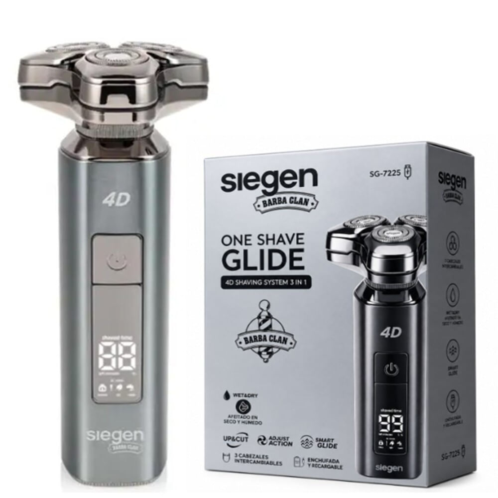 Afeitadora Siegen One Shave Glide 3 en 1 SG-7225