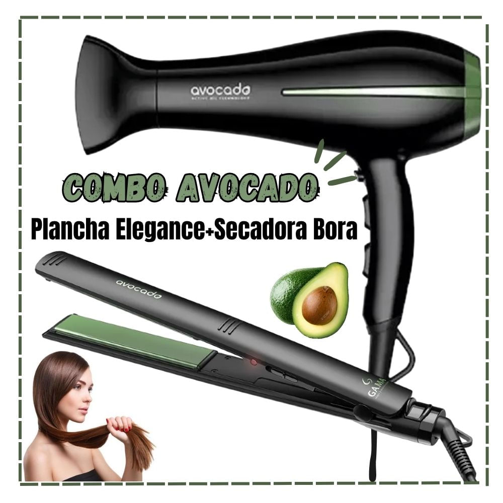 Combo Avocado Plancha Elegance ONOFF Y Secadora Bora