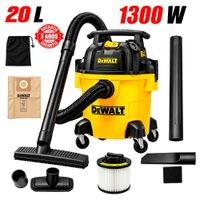 Aspiradora Industrial de Polvo y Agua Dewalt DXV20P-B2 1300W 20 Litros
