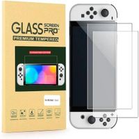 02 Protectores De Pantalla D Vidrio Templado Para NINTENDO SWITCH OLED