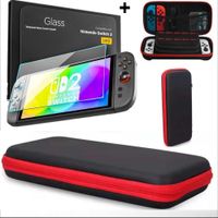 Estuche Protector de Nintendo Switch 2 CASE +  MICA DE VIDRIO - Negro
