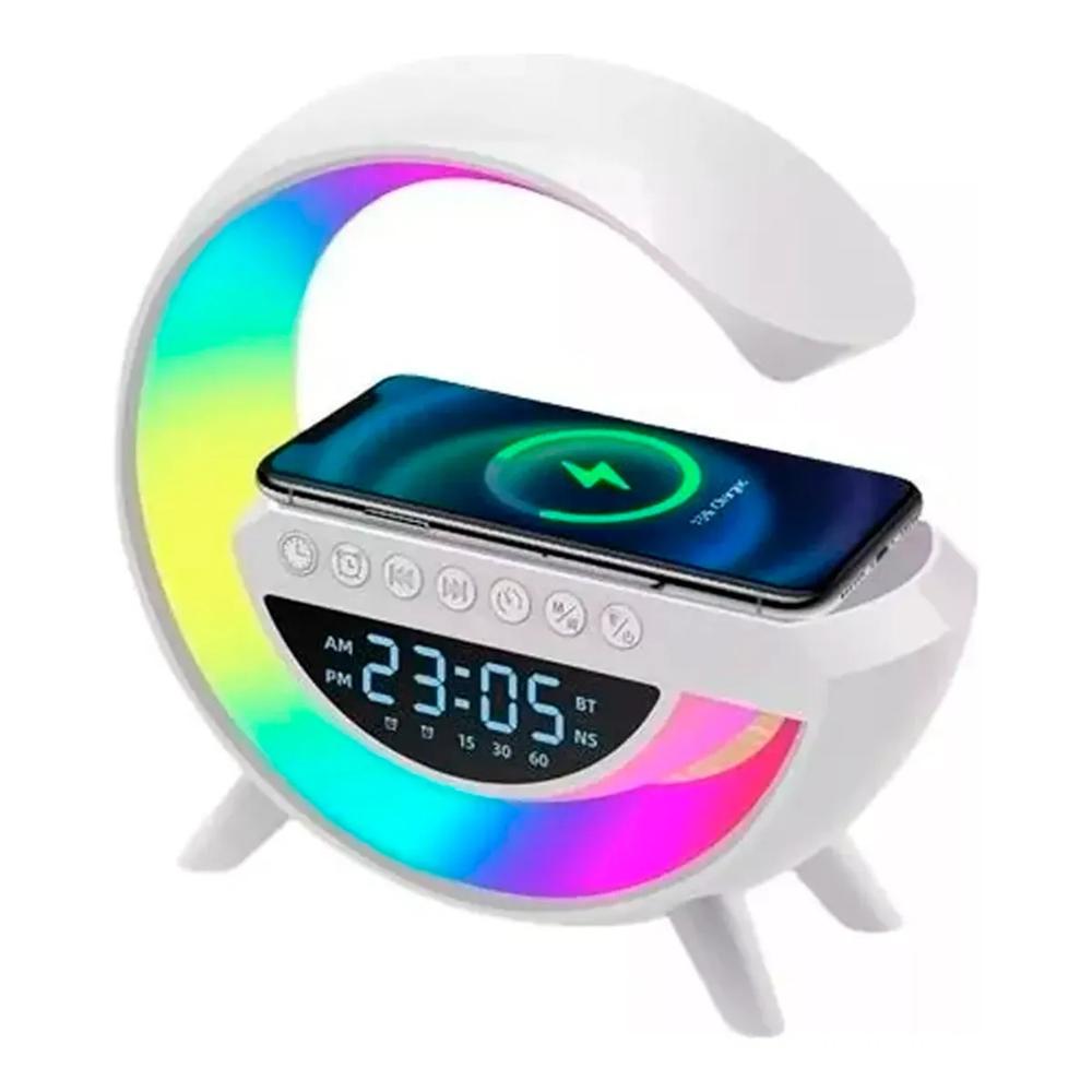 Lámpara G Parlante Bluetooth con Cargador y luces RGB