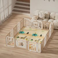 Corralito Infantil Baby Bear Extra Grande  de 200 x 250 cm  con Panel de Juegos y Alfombra