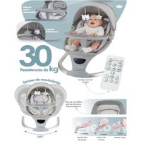 Mecedora para Bebé Musical Automática con Sensor - Gris 2026