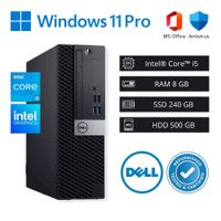 Computadora PC Dell Optiplex Intel Core i5 7ª Gen 3,80 GHz 8GB RAM 240GB SSD 500GB HDD - Refurbished