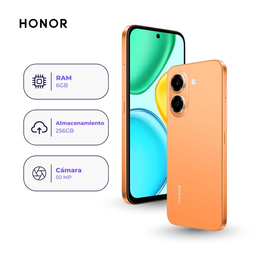 Honor X7e 256GB 6GB Ram Naranja