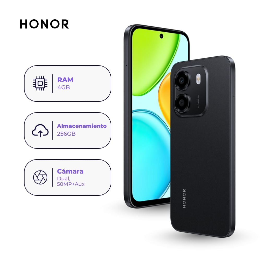 Honor X6e 256GB 4GB Ram Negro
