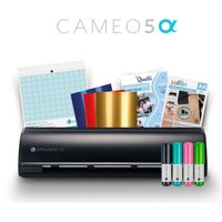 Kit Básico Silhouette Cameo 5 Alpha Negro Mate y Accesorios