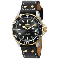 Reloj Invicta Pro Diver 22074 Fecha Correa de Cuero Dial Negro