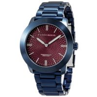 Reloj Perry Ellis Slim Line 42 07006-02 Acero Inoxidable Azul Dial Vino