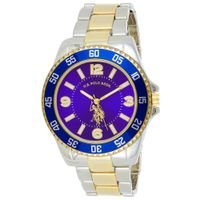 Reloj U.S. Polo Assn. USC80514 para Hombre Plateado Dorado Dial Morado