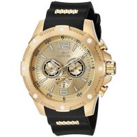 Reloj Invicta I-Force 19660 Cronómetro Acero Inoxidable Dorado Correa de Silicona Negro