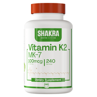 SHAKRA VITAMIN K2 MK7 VITAMINA K2 MK7 240 CAPSULAS