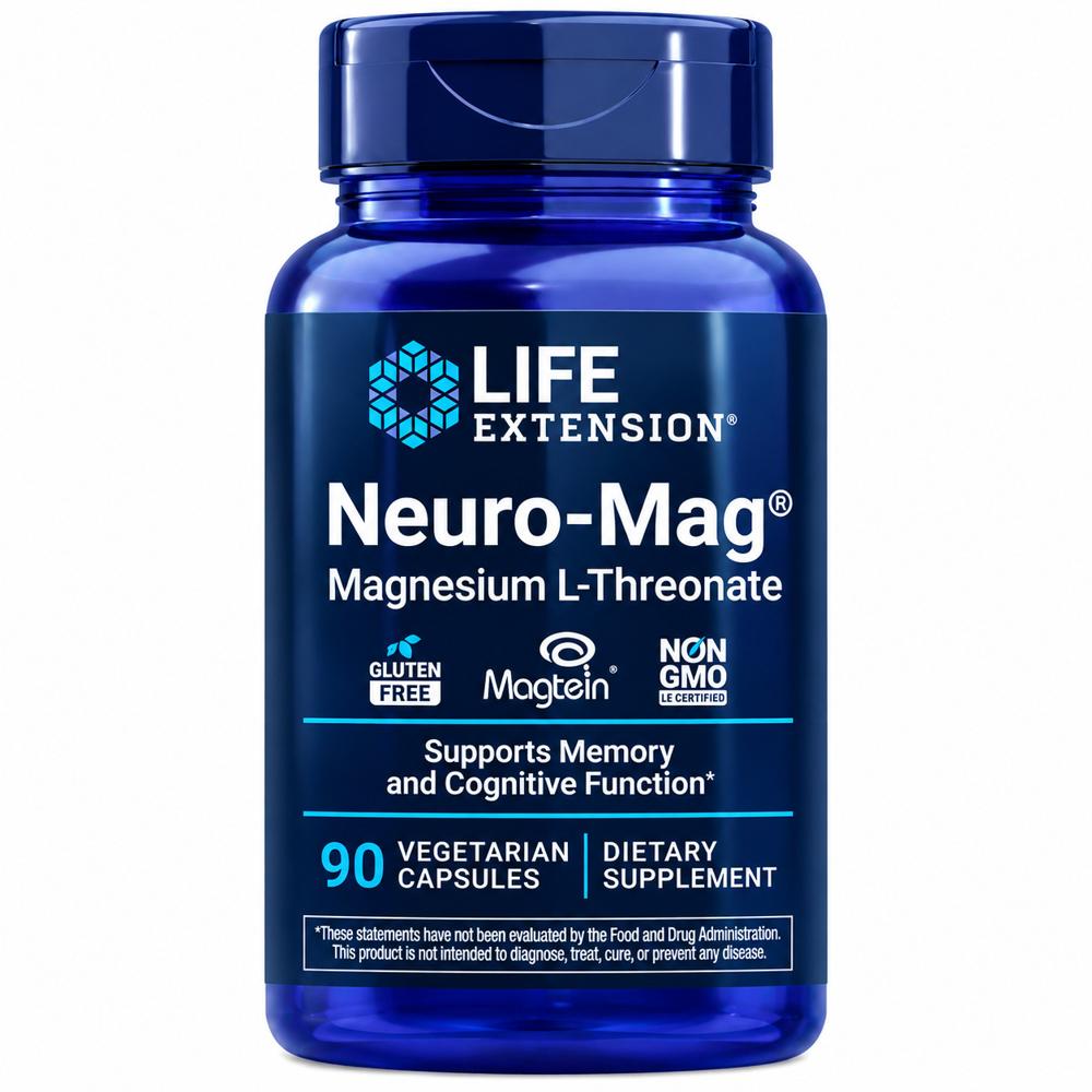 Life Extension Neuro-Mag Magnesio L-treonato - Salud de la Memoria 90 Cápsulas