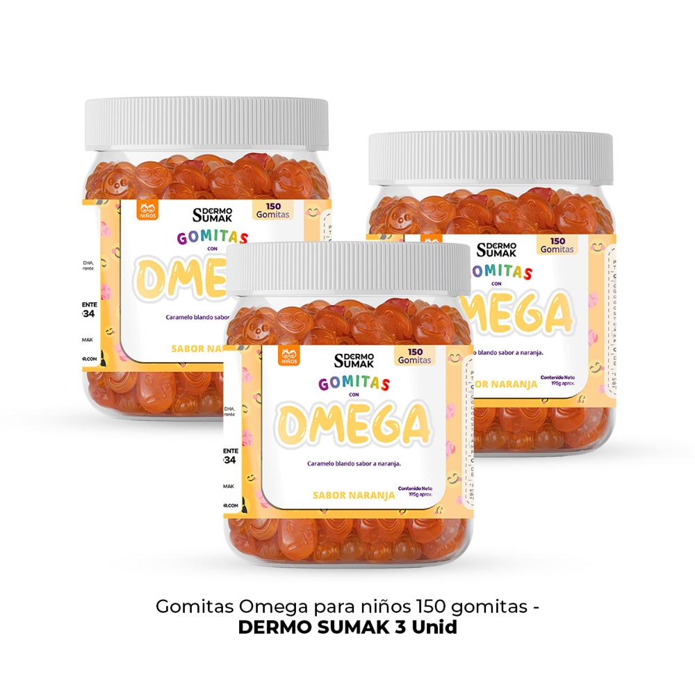Gomitas Omega Niños 150 Gomitas Dermo Sumak 3 Unidades