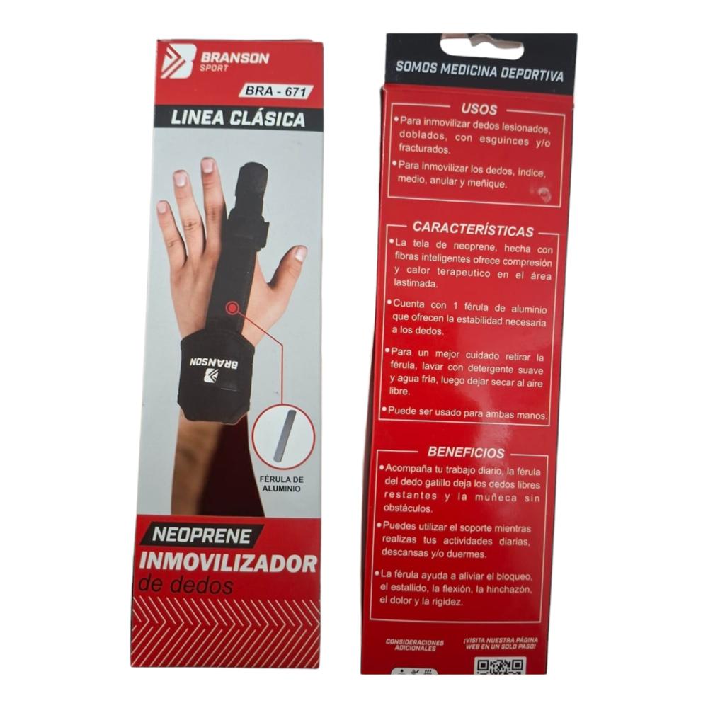 Inmovilizador de Dedos con Férula de Aluminio