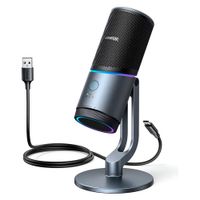 Micrófono Gamer USB RGB Para PC Streaming Juegos Podcast Y Discord