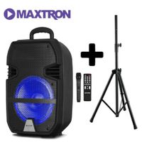 Parlante Portátil Maxtron MX321VB Micrófono Inalámbrico Soporte