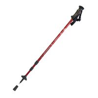 Bastón Trekking Antishock Mango Recto Viaje Montañas C/ Brújula Rojo
