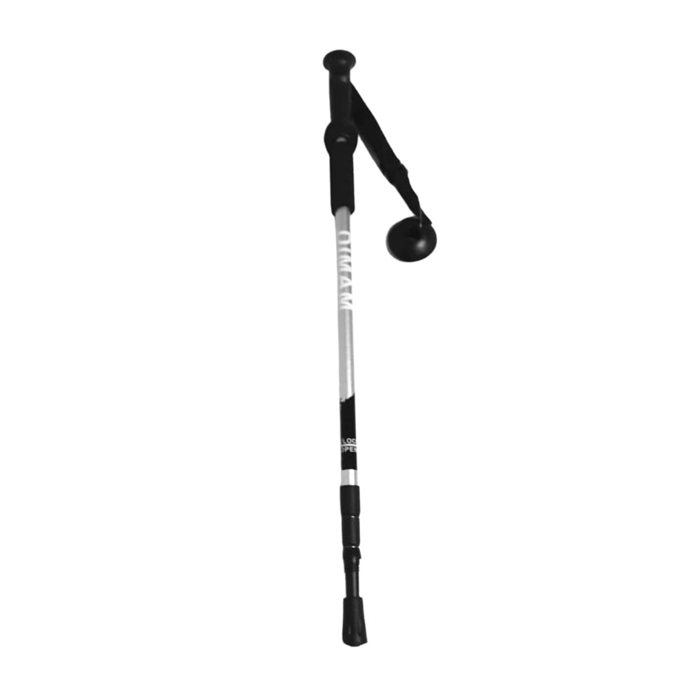 Bastón Trekking Mango Recto Con Antishock Diman C/ Roseta Plateado