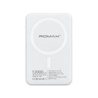 Power Bank Magnético Inalámbrico 12000 mAh con Carga Rápida 22.5W Blanco
