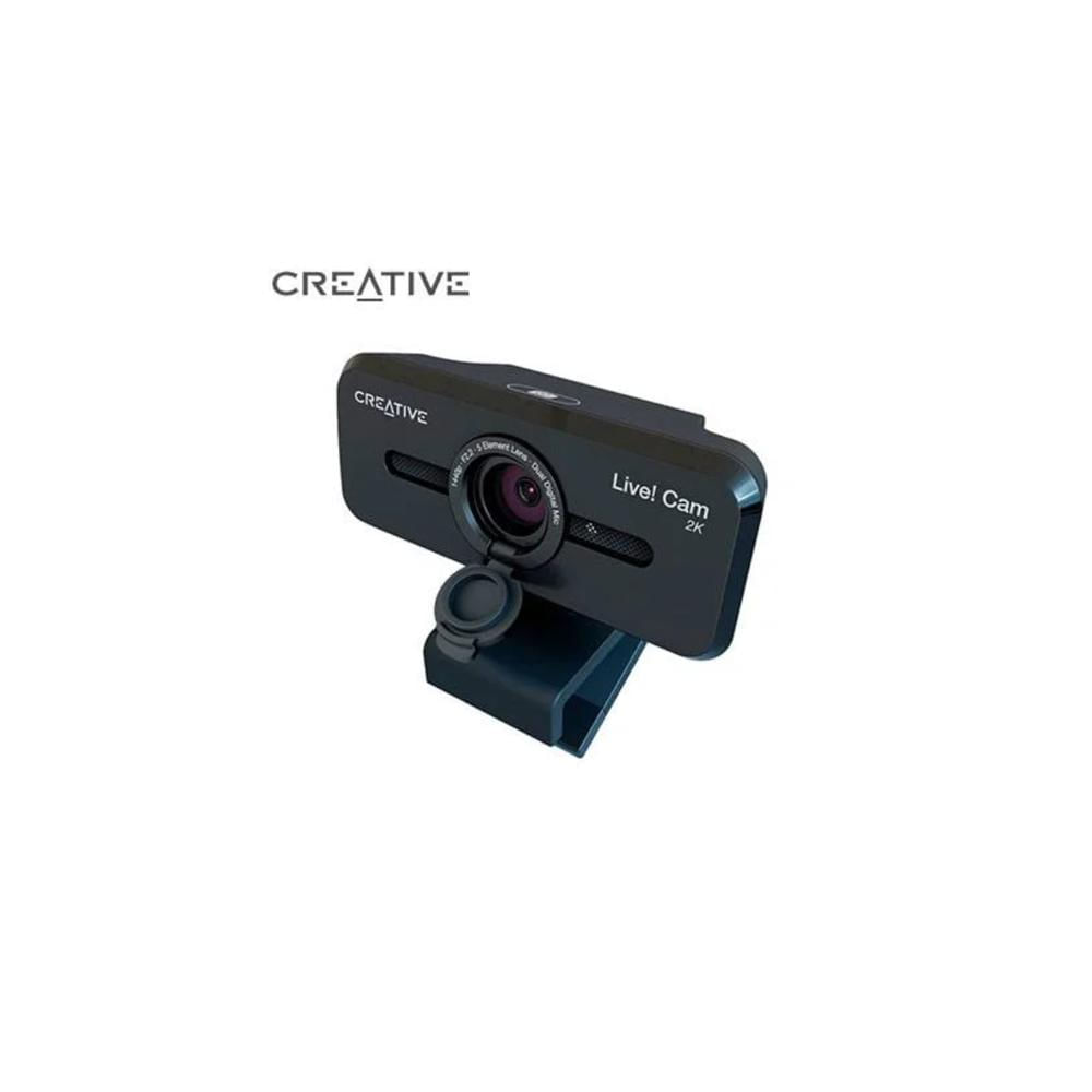 CAMARA CREATIVE LIVE CAM SYNC V3 2K QHD1440P 4X ZOOM DUAL MIC USB C-TAPA BLACK 73VF090000000
