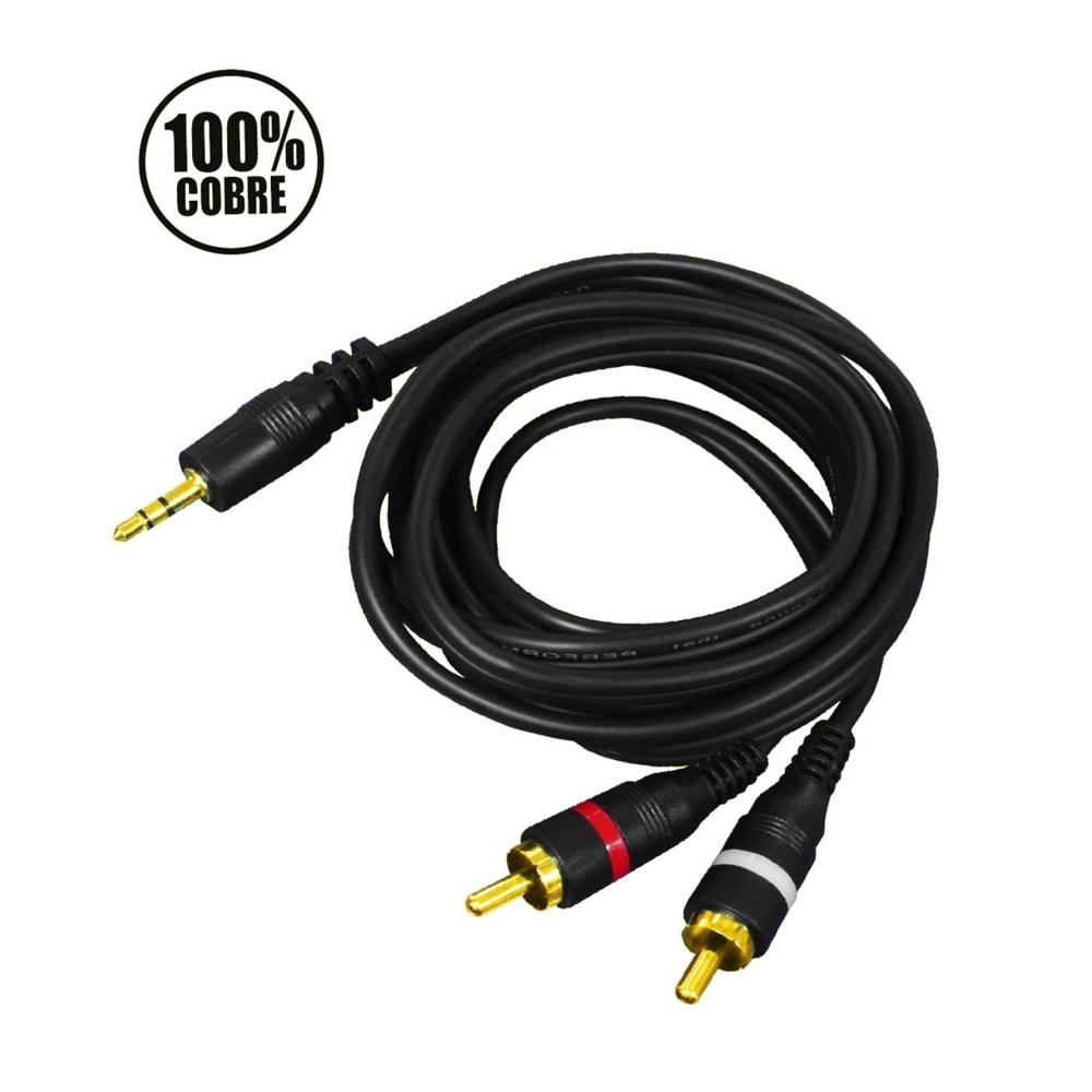 Cable Audio 3.5mm Stereo a 2 RCA Macho 1.8m PS-209 VOYZ
