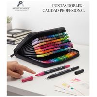SET DE PLUMONES PROFESIONALE DOBLE PUNTAS 168 PCS
