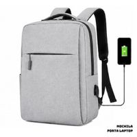 MOCHILA PORTA LAPTOP MINIMALISTA - GRIS