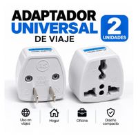 ADAPTADOR UNIVERSAL DE ENCHUFE  2 UNIDADES