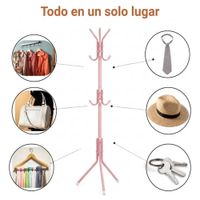 Perchero Organizador Metálico De Diseño Moderno Y Elegante ROSA